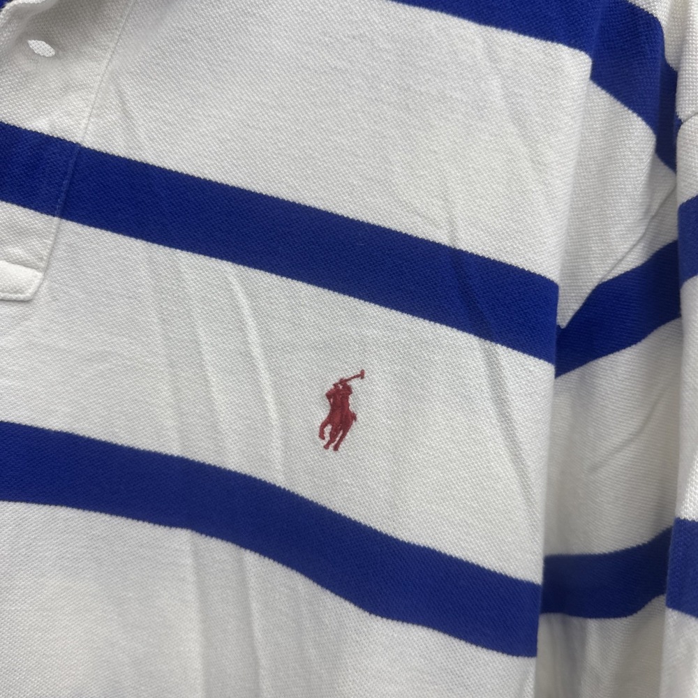 Polo Ralph Lauren Big And Tall Blue And White Striped Polo XLT - Picture 3 of 8